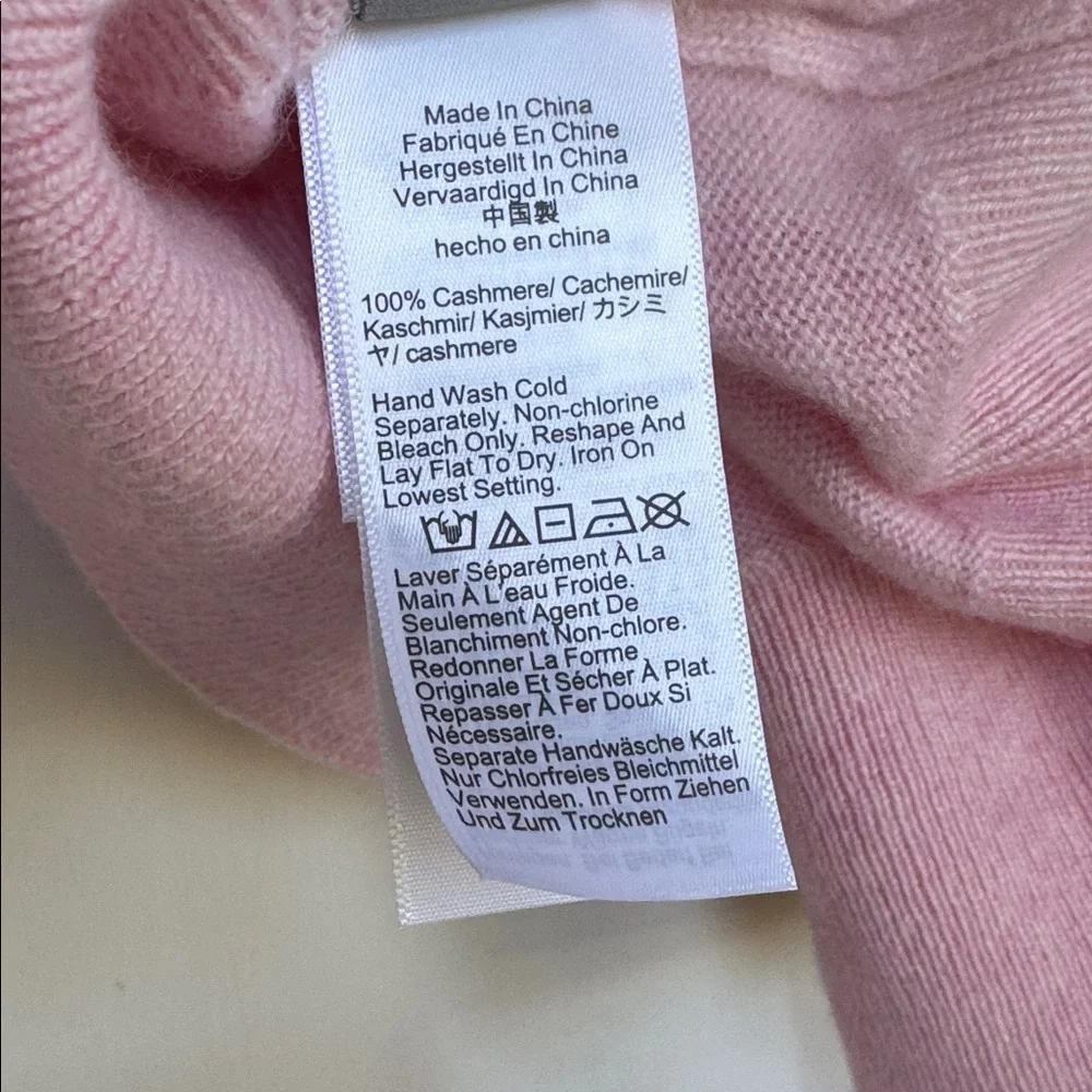 NEW With Tag J. Crew Soft Pink Cashmere Crewneck Sweater